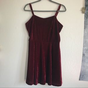 Red Velvet Skater Dress